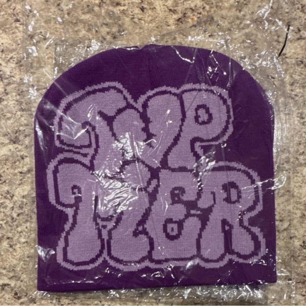 Purple Graphic Beanie